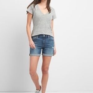 GAP Distressed Roll Cuff Denim Shorts